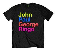 Beatles the - T-Shirt # M Black Unisex # Jpg&R Pepper Suit Colours [Import]