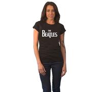 Beatles the - T-Shirt # M Ladies Black # Drop T Logo [Import]