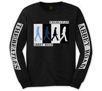 Beatles the - T-Shirt Maniche Lunghe # XXL Unisex Black # Abbey Road Colours Crossing [Import]