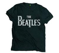 Beatles the - T-Shirt # S Black Unisex # Drop T Logo Vintage