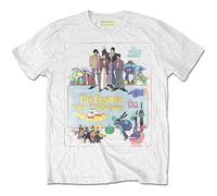 Beatles the - T-Shirt # XL Unisex White # Yellow Submarine Vintage Movie Poster [Import]