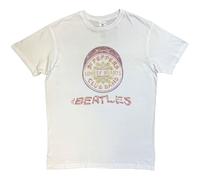Rock Off Trade T-shirt Beatles the – Logo fleurs et tambour – Unisexe XL blanc (Import)