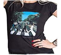 Beatles the - T-Shirt # XXL Black Femmina # Abbey Road [Import]