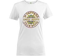 Beatles - the - T-Shirt # XXL White Femmina # SGT Pepper Drum Colour [Import]