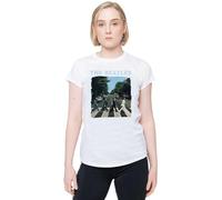 Beatles the - The Beatles Abbey Road and Logo Femme Skinny Fit T Shirt Size XL