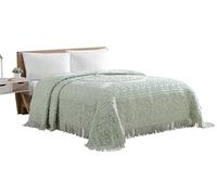 Beatrice Home Fashions Couvre-lit en Chenille, Couleur Sauge, très Grand lit