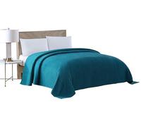 Beatrice Home Fashions Couvre-lit en Chenille, lit Queen Size, Bleu Sarcelle