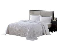 Beatrice Home Fashions Couvre-lit en Chenille pour Alliance - Queen Size - Blanc