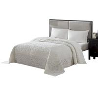 Beatrice Home Fashions Mariage Bague Chenille Couvre-lit, White, Ivory, Queen Size