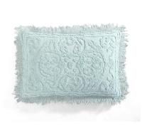 Beatrice Home Fashions Medallion Couvre-lit en Chenille Bleu