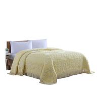 Beatrice Home Fashions Medallion Couvre-lit en Chenille Jaune