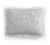Beatrice Home Fashions Medallion Couvre-lit en Tissu Chenille, taie d’Oreiller King, Gris