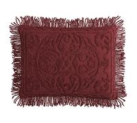 Beatrice Home Fashions Medallion Couvre-lit en Tissu Chenille, taie d’Oreiller Standard, Bordeaux