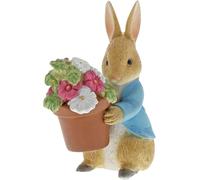 Beatrix Potter Figurine Peter Rabbit Apporte Des Fleurs