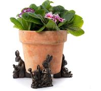 Beatrix Potter Lot De 3 Figurines Peter Rabbit Pieds De Pot De Fleurs-Support De Pot-Ornements Décoratifs Faits À La Main.[N94]