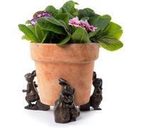 Beatrix Potter Lot De 3 Figurines Peter Rabbit Pieds De Pot De Fleurs-Support De Pot-Ornements Décoratifs Faits À La Main.[N95]