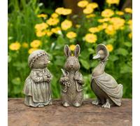 Beatrix Potter Lot de 3 statues en résine Peter Rabbit Jemima Mrs Hedgehog