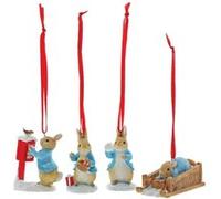 Beatrix Potter Peter Rabbit Set de 4 ornements suspendus G