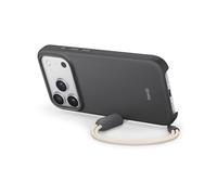 Beats Coque avec béquille pour iPhone 17 Pro équipée MagSafe avec Commande de l'appareil Photo, Support intégré et dragonne, Fini Mat et Doublure en Tissu Microfibre - Gris Granite