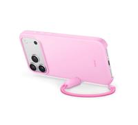 Beats Coque avec béquille pour iPhone 17 Pro Max équipée MagSafe avec Commande de l'appareil Photo, Support intégré et dragonne, Fini Mat et Doublure en Tissu Microfibre - Rose Quartz