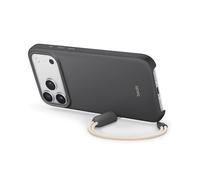 Beats Coque avec béquille pour iPhone 17 Pro Max équipée MagSafe avec Commande de l'appareil Photo, Support intégré et dragonne, Fini Mat et Doublure en Tissu Microfibre - Gris Granite