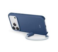 Beats Coque avec béquille pour iPhone 17 Pro Max équipée MagSafe avec Commande de l'appareil Photo, Support intégré et dragonne, Fini Mat et Doublure en Tissu Microfibre - Bleu Basalte