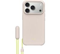 Beats Coque avec béquille pour iPhone 17 Pro équipée MagSafe avec Commande de l'appareil Photo, Support intégré et dragonne, Fini Mat et Doublure en Tissu Microfibre - Gris Gypse