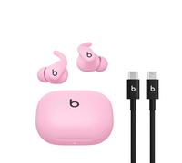 Beats Powerbeats Fit Écouteurs Bluetooth sans Fil- Suppression du Bruit au USB-C Câble tissé (1,5m) - Rose néon