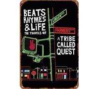 Beats Rhymes & Life : The Travels of A Tribe Called Quest Movie Poster rétro en métal pour Halloween, grotte, bar, club, maison 20,3 x 30,5 cm