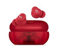 Beats Solo Buds - Écouteurs Bluetooth sans Fil | 18 Heures d'autonomie | Compatibilité Apple et Android | Microphone intégré - Rouge Transparent