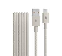 Beats By Dr. Dre Câble USB-A vers USB-C tissé, charge rapide, anti-nœuds, 1,5 m, Gris éclair