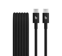 Beats USB-C vers USB-C Câble tissé, charge rapide, durable/anti-nœuds, chargeur compatible pour les appareils Apple et Android (1,5 m) - Noir intense