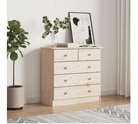 BEAU Armoire à tiroirs - Commode ALTA - 77x35x73 cm bois massif de pin mode905568