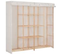BEAU Armoire de Chambre - Penderie - Garde-Robe - Blanc 173x40x170 cm Tissu mode177100