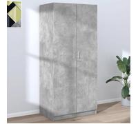 BEAU Armoire de Chambre - Penderie - Garde-Robe - Gris béton - 80x52x180 cm Bois d’ingénierie mode262061