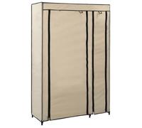 BEAU Armoire de Chambre - Penderie - Garde-Robe pliable - Crème 110x45x175 cm Tissu mode112314