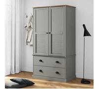 BEAU Armoire de Chambre - Penderie - Garde-Robe VIGO - Gris 90x55x176 cm bois massif de pin mode230678