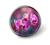 Beau badge décoratif en forme de fleur, rond en alliage d'aluminium durable, broche légère pour chemises, vestes, chapeaux, uniformes, 2,5 cm