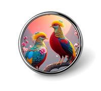 Beau badge rond coucou pour homme et femme, durable et élégant, badges en métal léger pour chemises, vestes, chapeaux