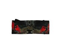 Beau bandeau imprimé oiseaux rouges, un turban tendance avec élasticité, adapté pour les nouveau-nés et les nourrissons