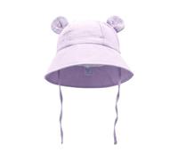 Beau bébé Pêcheur Coton Respirant Dessin animé Ours Bonnet Enfant 0-3 ans Chapeau de protection solaire Foin Nouveau-né, Violet, XS