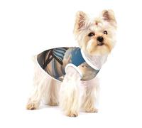 Beau bleu ciel et mer petit gilet en coton pour chien M - respirant, confortable et élégant pour animaux de compagnie