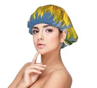 Beau bonnet en satin de tournesol en soie, bonnet de cheveux pour dormir, bonnet de sommeil doux double couche en soie pour femme, cheveux naturels, cheveux bouclés tressés, cheveux longs