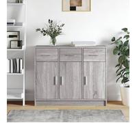 BEAU Buffet Armoire de salon moderne - Buffet multi-rangement sonoma - Gris 91x28x75 cm - bois d'ingénierie mode496212
