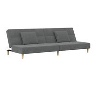 BEAU Canapé-lit à 2 places avec deux oreillers Gris foncé Tissu SS0000256647