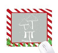 beau champignon vénéneux tapis de souris canne de noël du tapis.