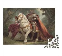 Beau Chevalier Amoureux avec sa Belle Reine 52x38cm/1000pcs Puzzles Adaptés Aux Adultes Et Aux Personnes Âgées De 14 Ans Et Plus