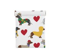 Beau Chien Teckel, Sac de Rangement pour Femmes, Portefeuille supérieur à Presser, Petit Porte-Monnaie, Pochette de Changement
