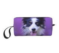 Beau Chiot Border Collie, Trousse de Maquillage Trousse à cosmétiques Trousse de Toilette de Voyage Portable Pochette de Maquillage