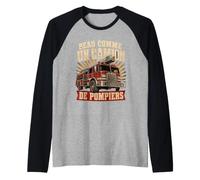Beau comme Un Camion De Pompiers Humour Français Pompier Manche Raglan